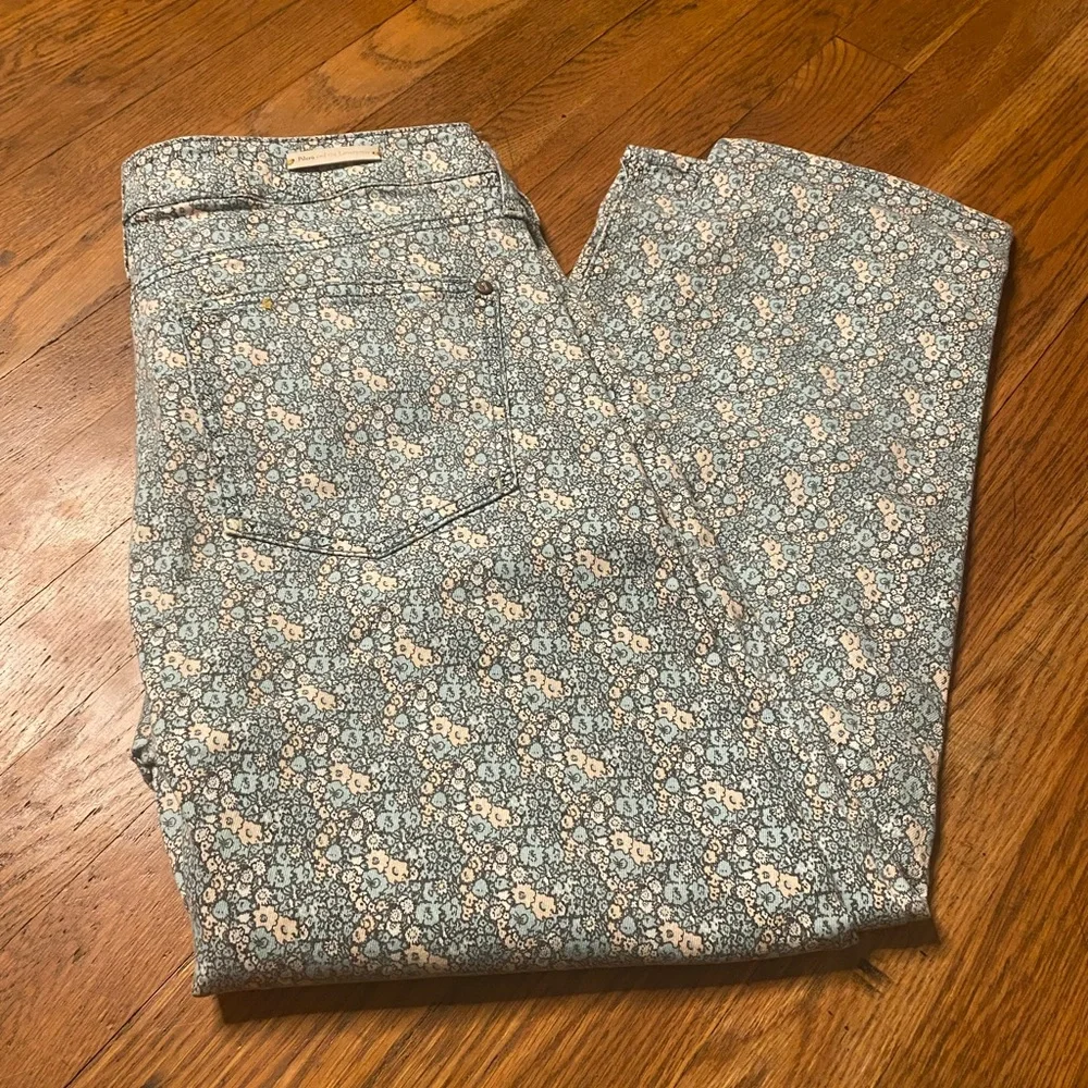 Pilcro ( Anthropologie)Floral Ankle Jeans Size 31 - Picture 2 of 9